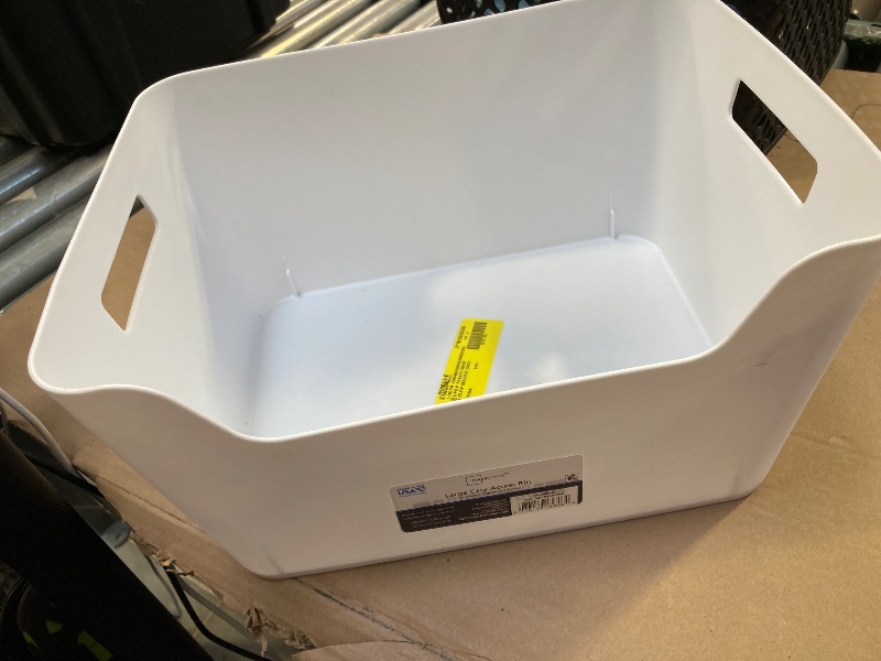 Photo 1 of Mainstays Large Easy Access Plastic Bin White
