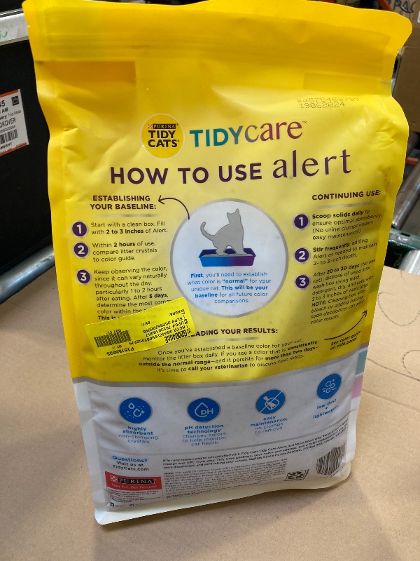 Photo 1 of Purina Tidy Cats Tidy Care Alert Cat Health Monitoring Non Clumping Cat Litter with Silica Crystals - 8 lb (Pack of 1)