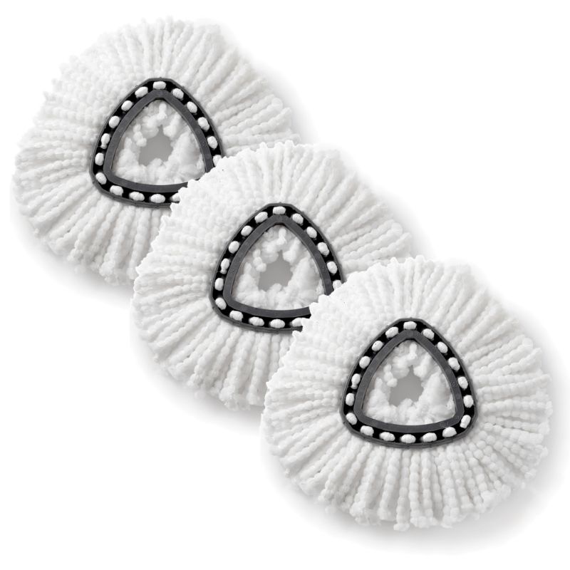 Photo 1 of 3 Pack Spin Mop Refill - Replacement Head Compatible with O Microfiber Spin Mop Refills Clean the Floor. Easy Floor Cleaning Mop Head Replacement - B
