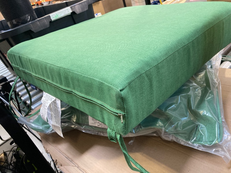 Photo 1 of ARDEN Outdoor Dining Chair Cushion Set, 21 x 21 Inches, Moss Green, Rain-Proof and Fade Resistant, Includes Back Pillow and Seat Cushion for Patio Furniture
