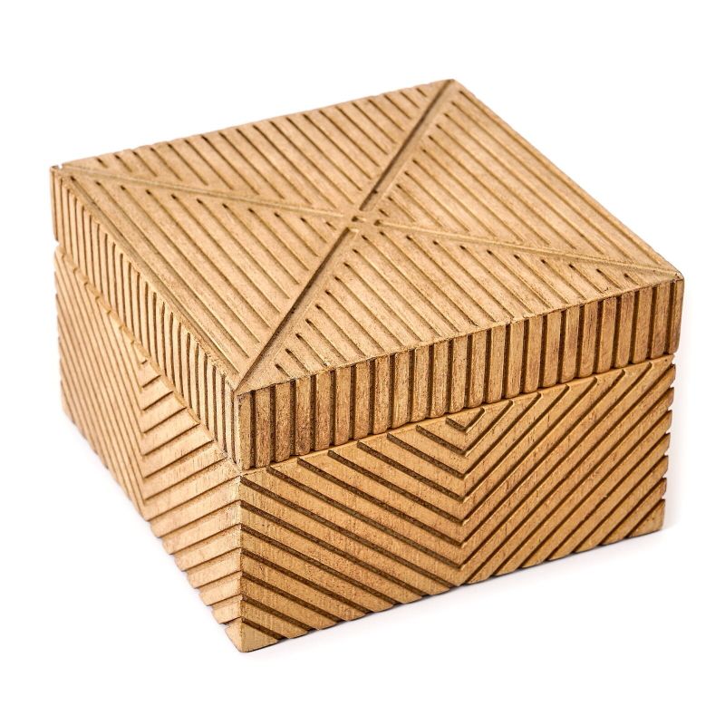 Photo 1 of Beautiful Medium Decorative Wooden Box by Drew Barrymore 3.75" X 5.75"
