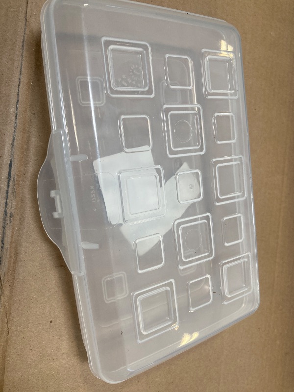 Photo 1 of Sterilite Pencil Box with Splash Tint Lid (Clear)