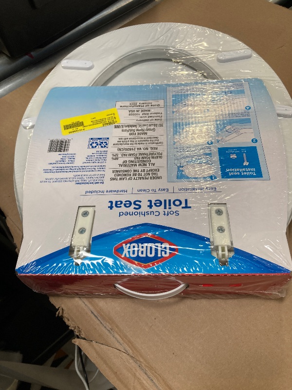 Photo 1 of Clorox Cushioned vinyl White Round Padded Toilet Seat