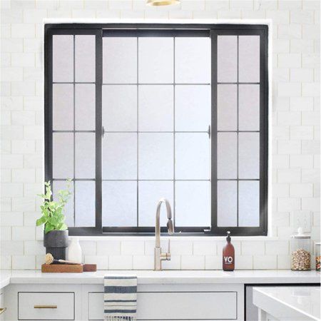 Photo 1 of 3D Window Film Privacy Film for Glass Windows, No Glue Self-adhesive Rainbow Window Covering Vinyl Frosted Opaque Decorative Film Heat Control Static
