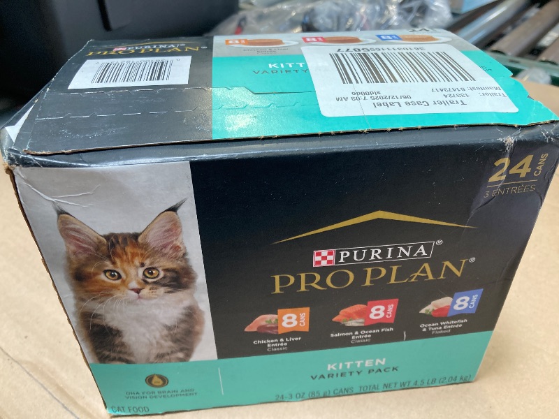 Photo 1 of exp date 11/2026---Purina Pro Plan High Protein Wet Kitten Food Variety Pack, DEVELOPMENT Kitten Favorites - (Pack of 24) 3 oz. Cans