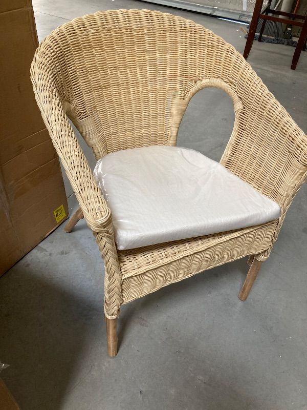 Photo 1 of bali & pari Abbey Modern Bohemian Natural Rattan Dining Chair