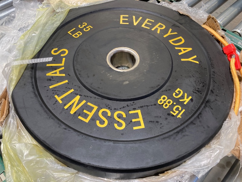 Photo 1 of BalanceFrom Olympic Bumper Plate Weight Plate 35 Lbs Pair Black
