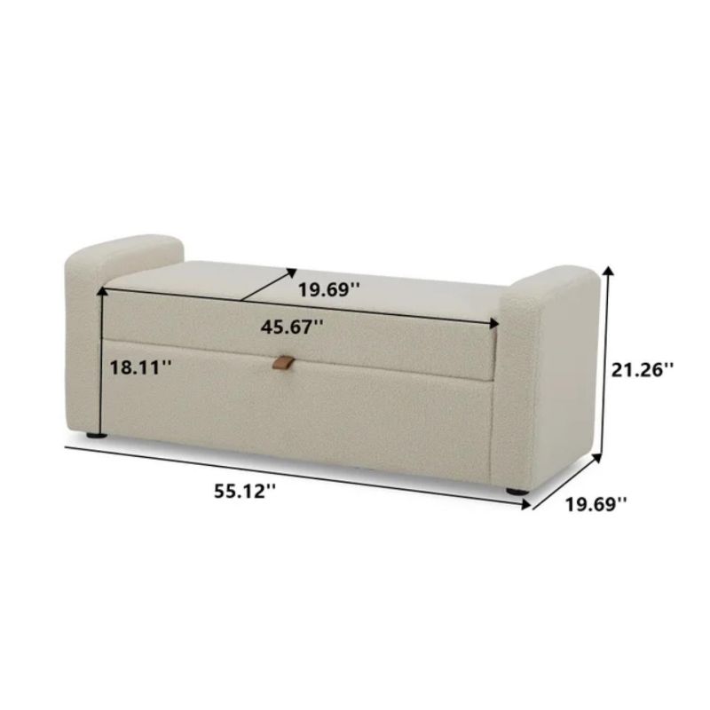 Photo 1 of NEW--Better Homes & Gardens KF.D2032-O-CRM Springwood Storage Bench Cream
