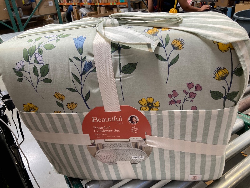 Photo 1 of Full/Queen --Beautiful Botanical Comforter Set" from the Beautiful Bedding Collection by Drew Barrymore. 