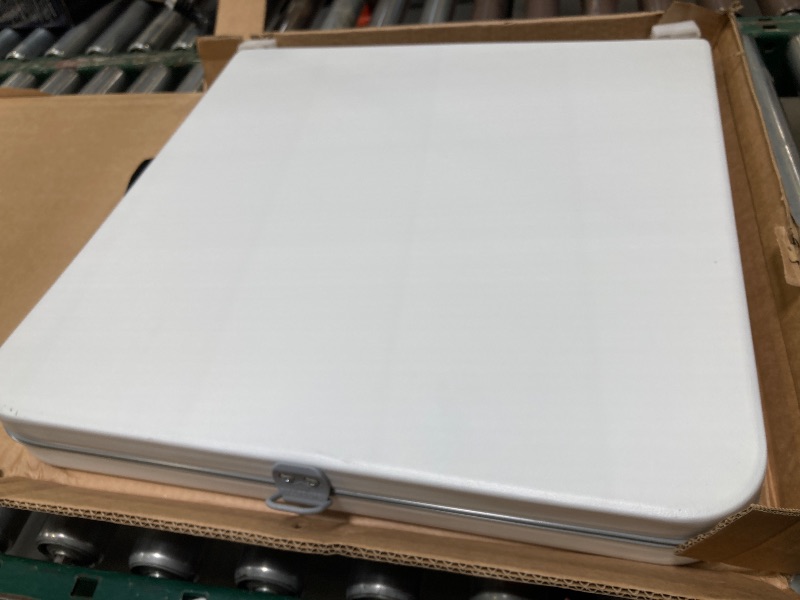 Photo 1 of Mainstays 40"L x 20"W Plastic Adjustable Height Fold-in-Half Folding Table, White
