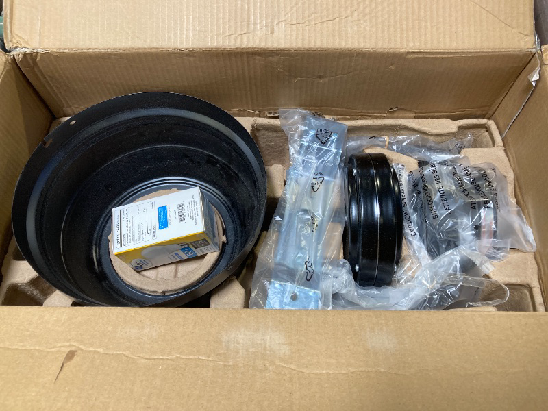 Photo 1 of Mainstays 52 Inch Hugger Indoor Ceiling Fan with Light Kit Black 5 Blades Reverse Airflow
