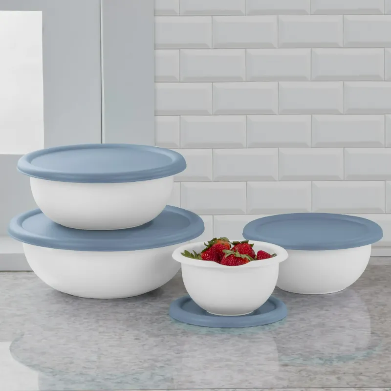 Photo 1 of Sterilite White Bowl Set 4 Pk
