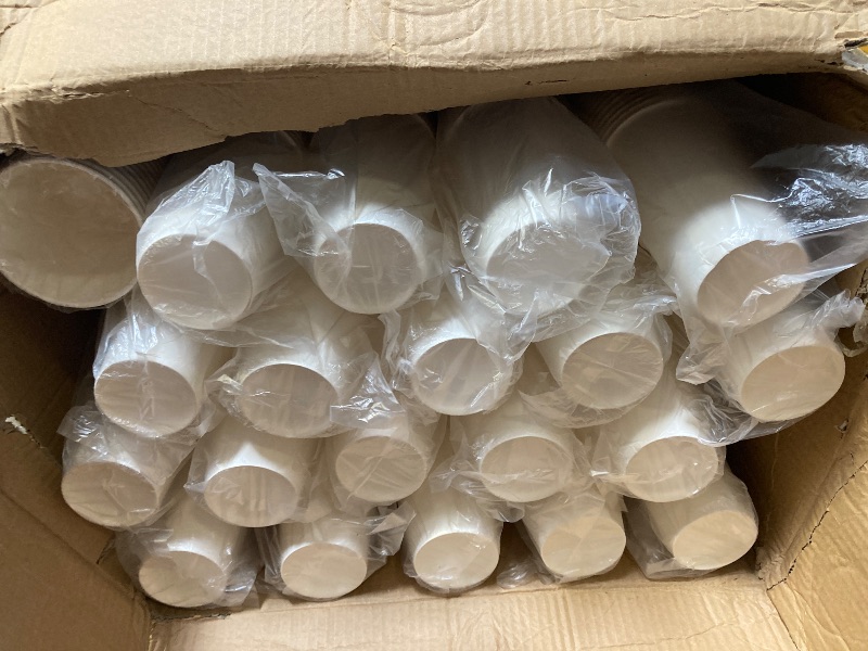 Photo 1 of Boardwalk Paper Hot Cups, 16 oz, White 50 Cups x Sleeve, 20 Sleeves 1000pcs 