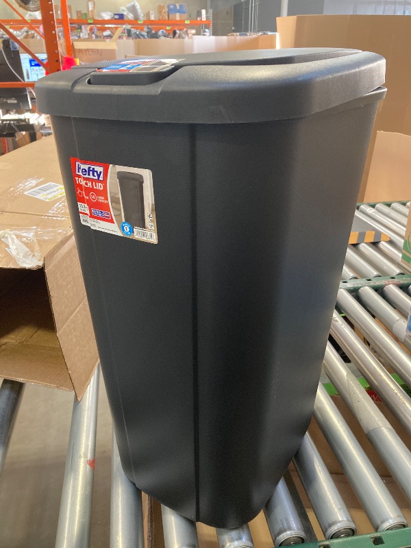 Photo 1 of 53-qt. Touch Lid Wastebasket Color: Black