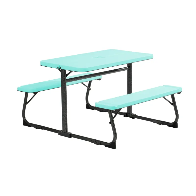 Photo 1 of Your Zone Folding Kid's Picnic Activity Table for Ages 3-8, Teal