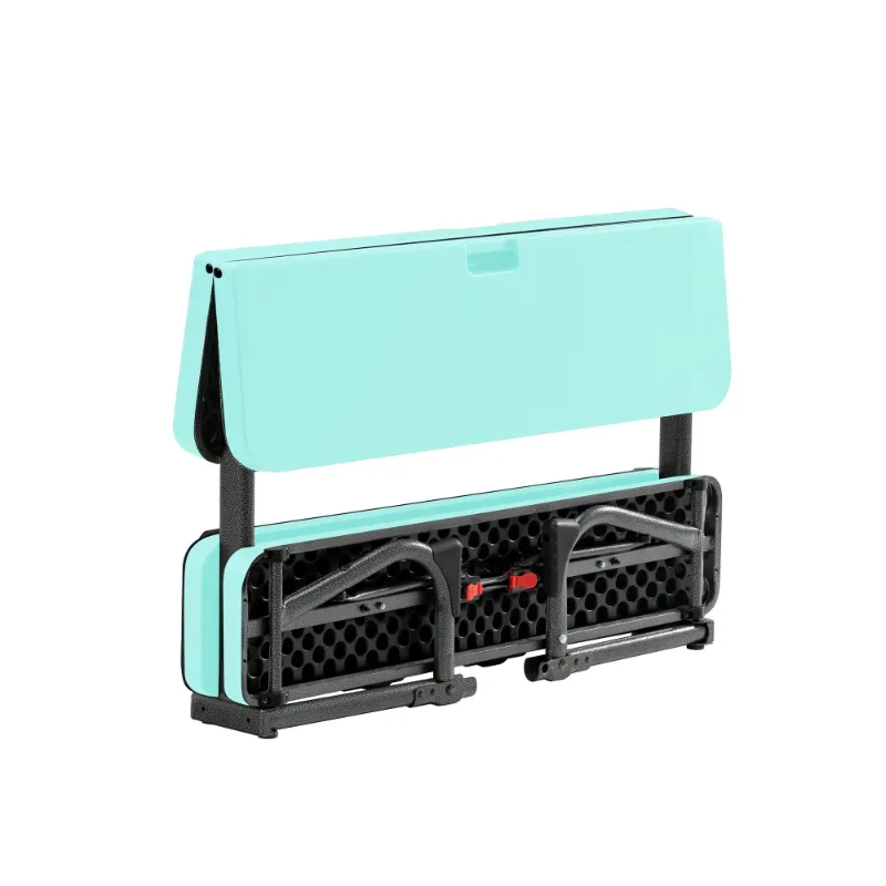 Photo 1 of Your Zone Folding Kid's Picnic Activity Table for Ages 3-8, Teal

