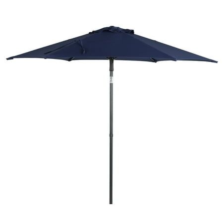 Photo 1 of Mainstays 7.5 Navy Push-up and Tilt Market Patio Umbrella

