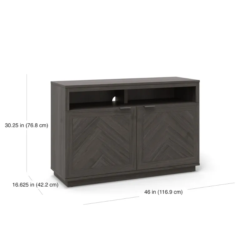 Photo 1 of Better Homes & Gardens Herringbone TV Stand for TVs up to 55” Gray
