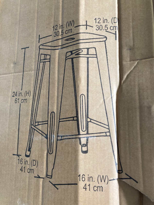 Photo 1 of Mainstays 24 Inch Metal Barstools Set of 4 - Multi Colors Silver 24 in
