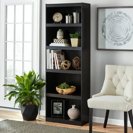 Photo 1 of Mainstays Framed 5-Shelf Bookcase Espresso
