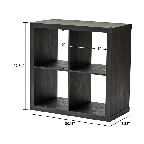 Photo 1 of Better Homes & Gardens 4 Cube Storage Organizer, Charcoal
