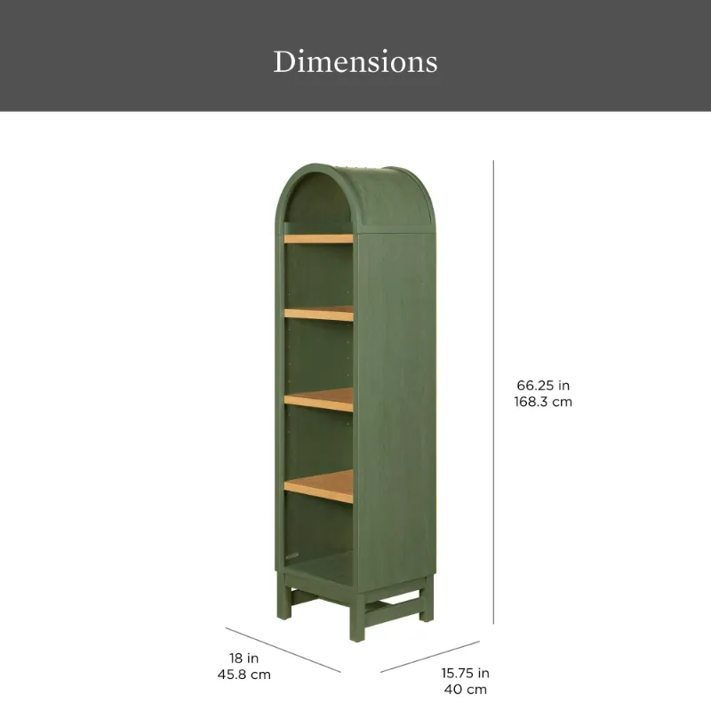 Photo 1 of Better Homes & Gardens Juliet Narrow Arch Bookcase, Deep Green Finish
