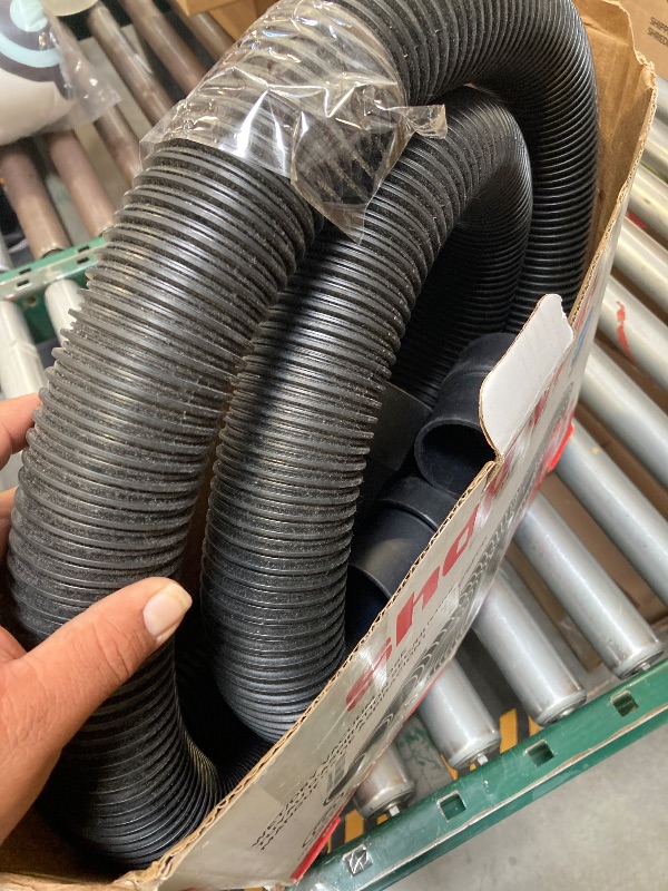 Photo 1 of Shop-Vac 9050333 Vacuum Hose for Standard or Locking Inlets, 8-Foot x 2.5 Inch Diameter, Prevents Clogging With Bulky Debris, (1-Pack)