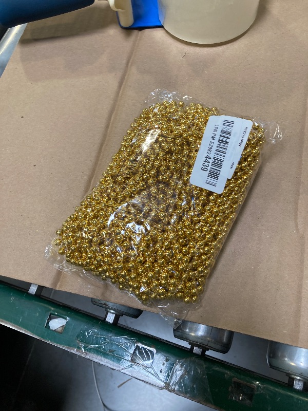Photo 1 of HOOSUN 30 Pack Glod Beads Necklaces Bulk,Christmas Beads Necklaces Party Favors,Mardi Gras Beads Necklaces for Glod Party Decorations,School Event,Parade Throw,Christmas Outfits Accessories for Women Kids