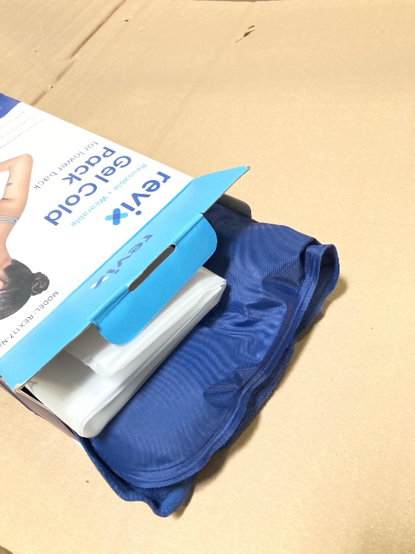 Photo 1 of REVIX Ice Pack for Injuries Reusable Gel for Lower Back, Cold Packs for Back Shoulder, Elbow, Hip, Leg, Wrap Around Entire Knee, Soft Cold Compress,16 × 9" Navy