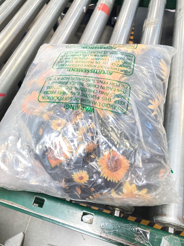 Photo 1 of 14 Pieces Sunflower Car Accessories Set with 13 Sunflower Seat Covers Steering Wheel Cover Front Cover Rear Back Bench Seat Covers Headrest Covers Auto Decoration for Most Car Auto Truck Van SUV