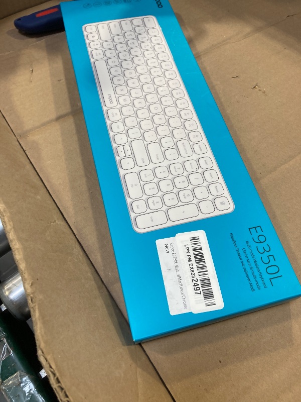 Photo 1 of Rapoo E9350L Multi-Device Wireless Keyboard, Blade-Series E9350L 99-Key Ultra-Thin Keyboard, Support 4 Devices, Low-Profile, Quiet, USB-C, Rechargeable, Al-Alloy Frame, for Windows/Mac/Linux/Chrome