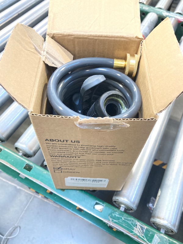 Photo 1 of Coil Hose 15FT EVA Coil Garden Hose With 3/4'' Brass Connector Coiled Water Hose Lightweight And No Kink Includes 7 Patterns Spray Nozzle For Outdoors Lawn Watering Car Washing