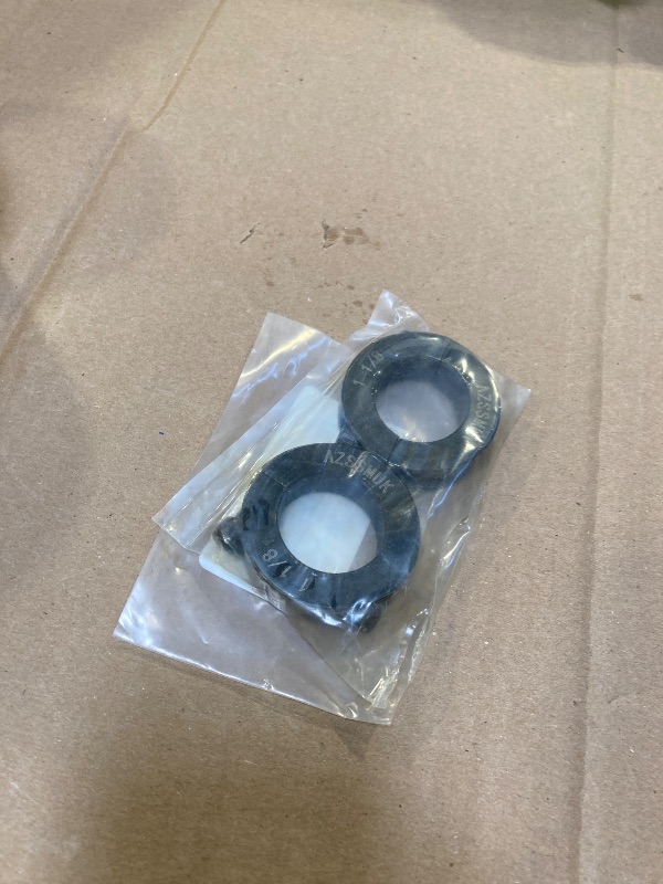 Photo 1 of AZSSMUK Shaft Collar Bore 1-1/8'' Double Split Black Oxide Set Screw Durable Shaft Collars Suitable for Machinery and Industrial Use 2 Pieces