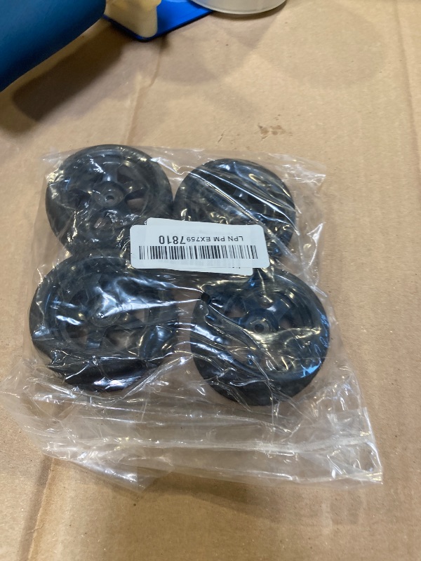 Photo 1 of RC Station RC Drift Wheels and Tires Tyres 1/10 1/16 RC Wheels Preglued 4PCS 12mm Hex RC Wheels and Tires Tyres OD 2.58" with Foam Inserts for Traxxas Tamiya Kyosho HPI for 1/14 1/18 RC Off On Road