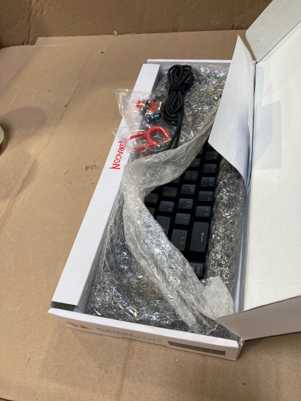 Photo 1 of Redragon Wireless Gaming Keyboard, BT/2.4Ghz Tri-Mode Mechanical Keyboard with Aluminum Pannel, Hot-Swap Red Switch, Programmable 87 Keys TKL, LED Rainbow Backlit - K552-KRS