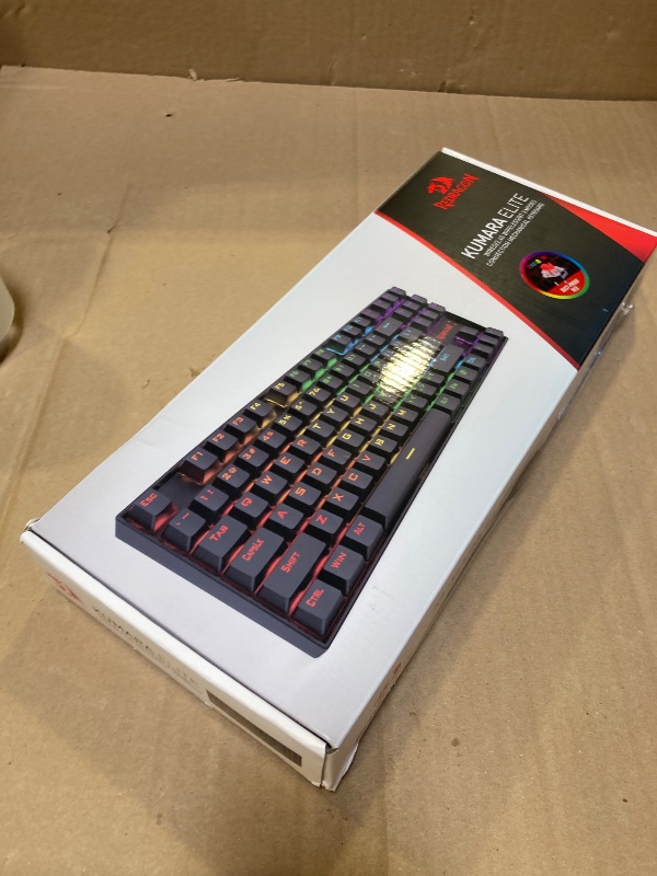 Photo 1 of Redragon Wireless Gaming Keyboard, BT/2.4Ghz Tri-Mode Mechanical Keyboard with Aluminum Pannel, Hot-Swap Red Switch, Programmable 87 Keys TKL, LED Rainbow Backlit - K552-KRS