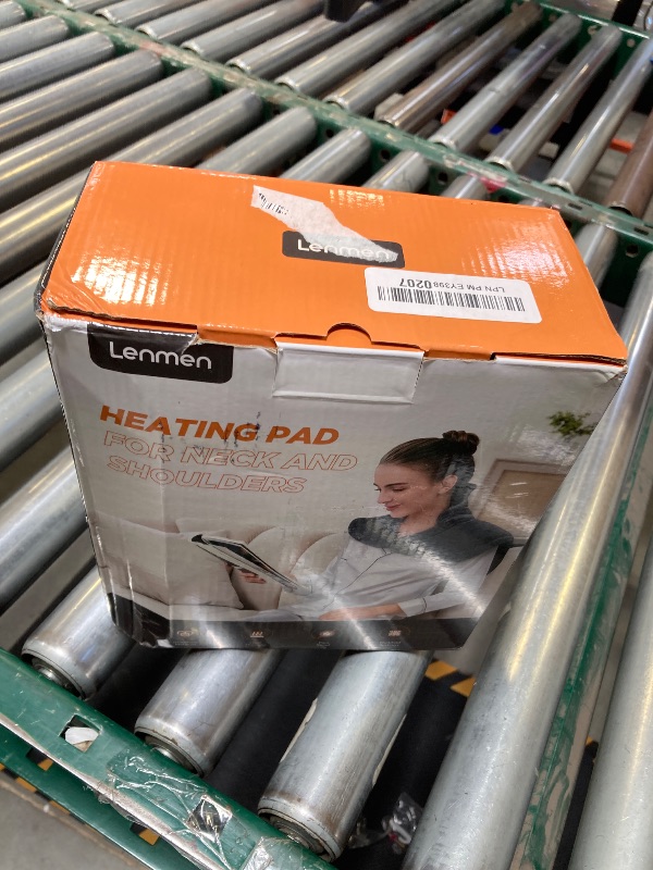 Photo 1 of Lenmen Graphene-Infused 1Min Fast Heating Pad, Deeper Pain Relief Weighted Heating Pads for Neck and Shoulders and Back, Heated Wrap with 6 Heat Options 4 Auto Timer, Gifts for Men Women Mom Christmas