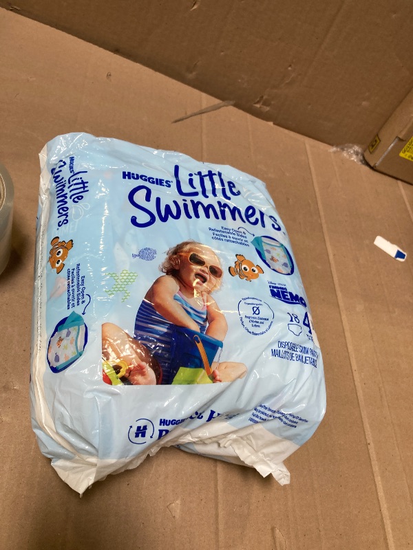 Photo 1 of Huggies Little Swimmers Disposable Swimming Diapers, Size 4 (24-34 lbs), 18 Ct