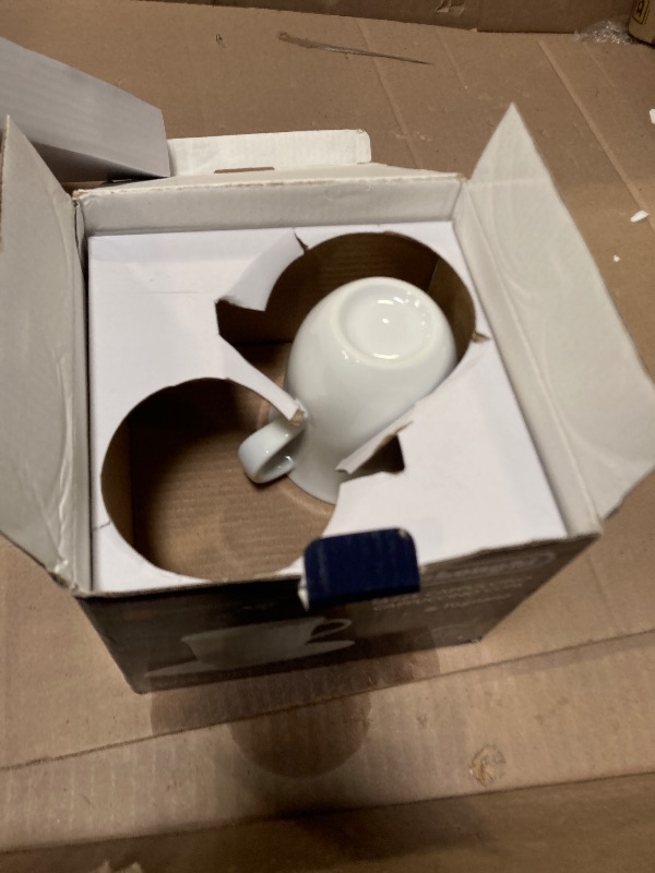 Photo 1 of De'Longhi DLSC309 Porcelain Cappuccino Cup & Saucer, Set of 2