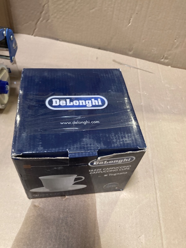 Photo 1 of De'Longhi DLSC309 Porcelain Cappuccino Cup & Saucer, Set of 2