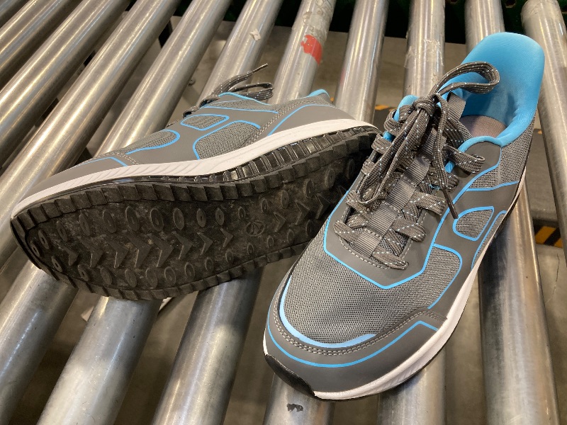 Photo 1 of QAUPPE Womens Walking Shoes with Arch Support Wide Orthotic Athletic Sneakers Plantar Fasciitis Tennis for Heel and Foot Pain Relief Greyblue US 10