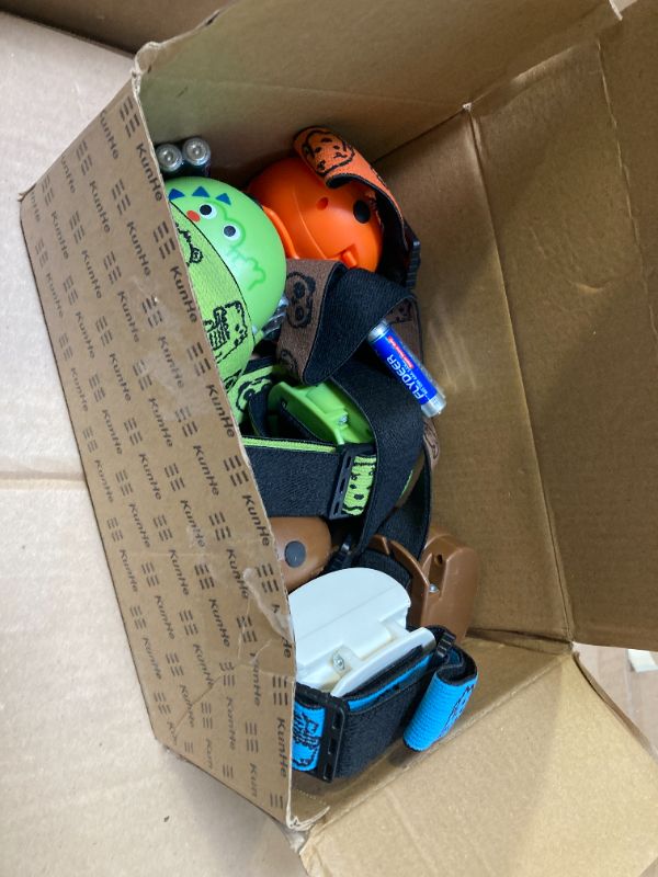 Photo 1 of 6pcs only----KunHe Headlamps for Kids Stocking Stuffers for Kids Christmas Gift for Girls Boys Animals Head Lamp for Camping Running 3 AAA Batteries Included Camping Essentials for Kids