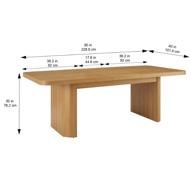 Photo 1 of TOP ONLY-----Juliet Extendable Dining Table, Light Honey Finish

