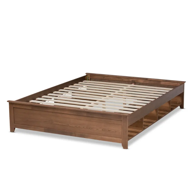 Photo 1 of incomplete----Baxton Studio Ash Walnut Finished Wood Full Size Platform Bed