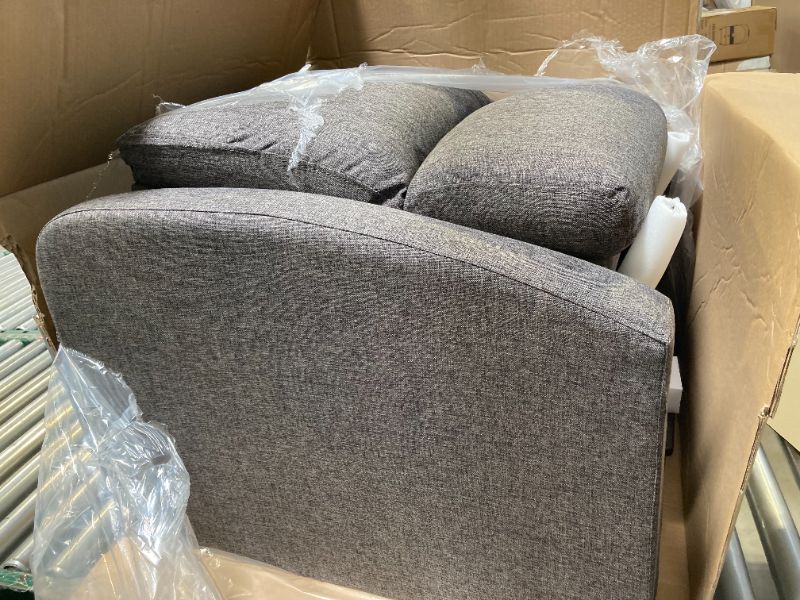 Photo 1 of SMUG Recliner Chair Living Room Recliner with Adjustable Backrest and Footrest Modern Design for Home Upholstered Armchair in Soft Fabric, Grey, Linen