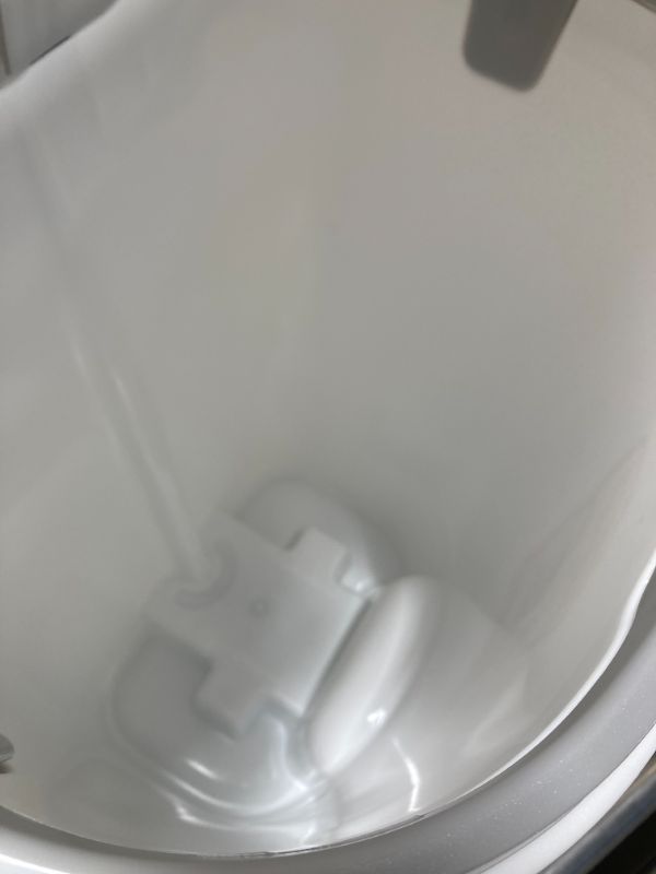 Photo 1 of Rubbermaid Classic 13 Gallon Premium Step-On Trash Can with Lid and Stainless-Steel Pedal White Waste Bin for Kitchen