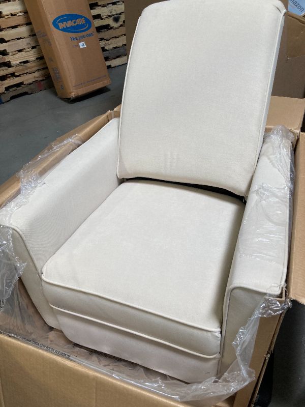 Photo 1 of Evolur Raleigh Upholstered Plush Seating Nursery Glider 360-degree, Swivel Rocker Recliner, Multi Recline Positions, Greenguard Gold & JPMA Certified, Stain Resistant, Tool-Free Assembly, Shell