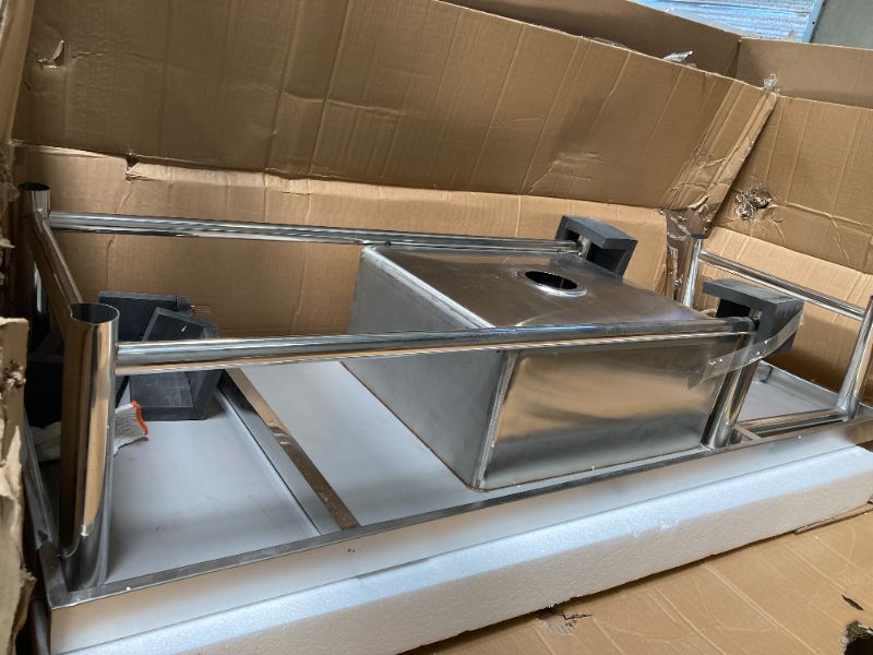 Photo 1 of YITAHOME Stainless Steel Freestanding Utility Sink with 2 Drainboards - Single Bowl NSF Commercial Large Prep Sink with Storage Shelf for Restaurant, Laundry, Garage,Outdoor Use 60in