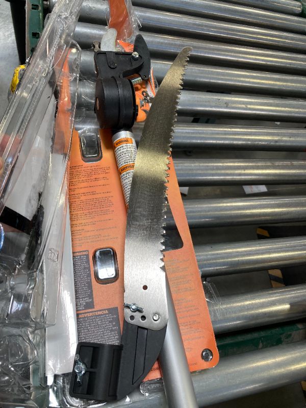 Photo 1 of Fiskars 2-in-1 Extendable Tree Pruner and Pole Saw (Extends 7.9 - 12 feet) with Rotating Head, Pruning Stik Model with15-Inch Double-Grind Saw Blade, and Double Locking System