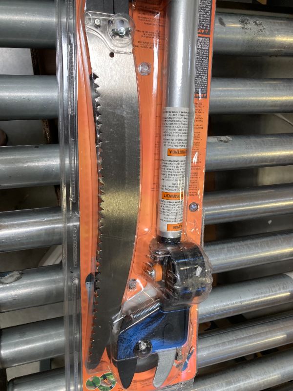 Photo 1 of Fiskars 2-in-1 Extendable Tree Pruner and Pole Saw (Extends 7.9 - 12 feet) with Rotating Head, Pruning Stik Model with15-Inch Double-Grind Saw Blade, and Double Locking System